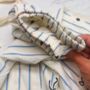 Christmas Pyjama Gift Set – Striped With Bow Details Plus Soft Blue Eye Mask – Ideal For Her And Teens, thumbnail 8 of 9