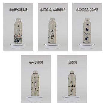 Personalised Water Bottle Reusable Stainless Steel, 4 of 4