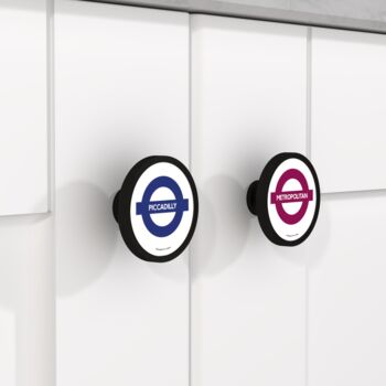 London Underground Tube Line Cabinet Door Knobs, 5 of 9