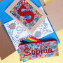 Liberty Personalised Pencil Case Colouring Gift Set, thumbnail 4 of 10