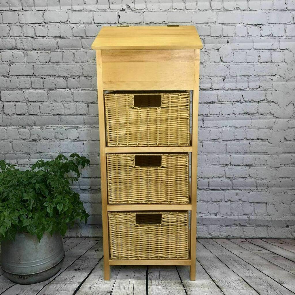 Wicker Basket Vegetable And Potato Store By Garden Selections