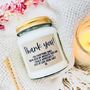 Personalised 'Thank You' Message Scented Soy Candle, thumbnail 1 of 7