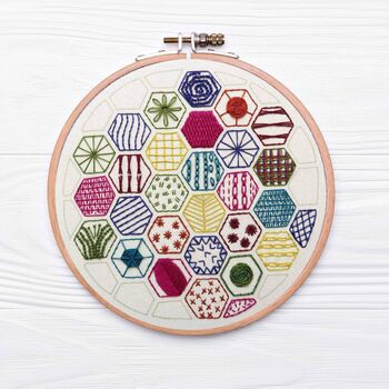 Hexagon Sampler Learn 20 Stitches Pdf Digital Product, 6 of 6