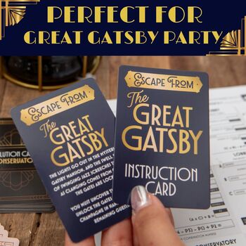 The Great Gatsby Champagne Escape Room Game, 4 of 8