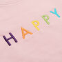 'Happy' Embroidered Children's Sweatshirt, thumbnail 7 of 12