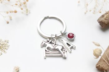 Personalised Horse Riding, Show Jumping Keyring Equestrian Gift, 3 of 8