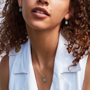 Amazonite Necklace In Gold Vermeil Plate, 2 of 7