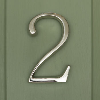 Premium Floating Plain House Numbers In Nickel Finish, 6 of 12