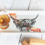 Highland Coo Watercolour Snack Tray, thumbnail 2 of 4