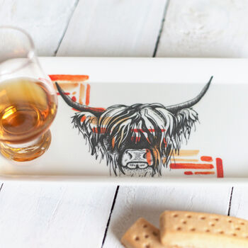 Highland Coo Watercolour Snack Tray, 2 of 4