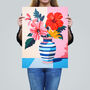 Heavenly Hibiscus Bright Floral Pink Wall Art Print, thumbnail 2 of 6