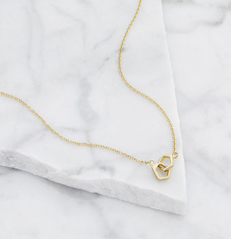 Solid Gold Interlinking Love Link Necklace, 2 of 5