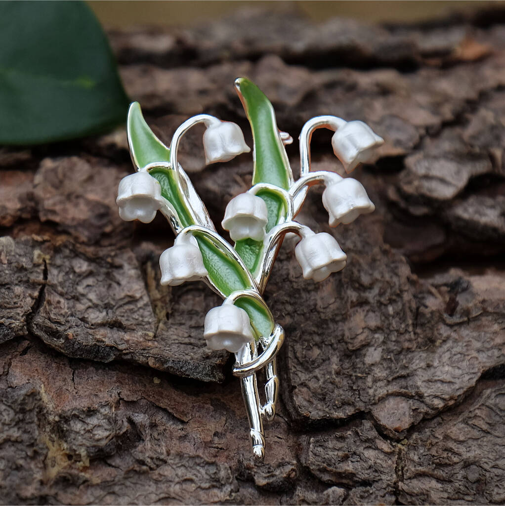 Lily Of The Valley White Flower Brooch, 1 of 6
