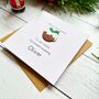 Little Christmas Pudding Personalised Christmas Card, thumbnail 2 of 3