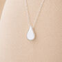 Personalised Sterling Silver Tiny Teardrop Pendant Necklace, thumbnail 1 of 10