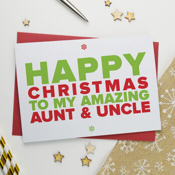 Christmas Card For Amazing Auntie And Uncle, 2 of 2