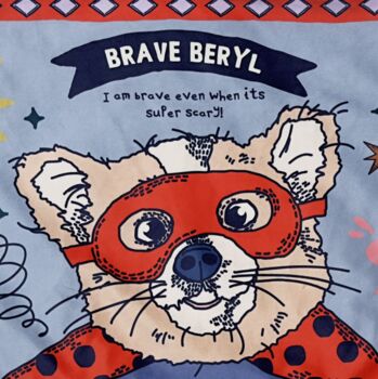 Brave Beryl Mindful Pillowcase With Cuddle Arms And Pocket For The Tooth Fairy, 5 of 9