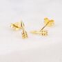 Sterling Silver Tiny Arrow Stud Earrings, thumbnail 6 of 9