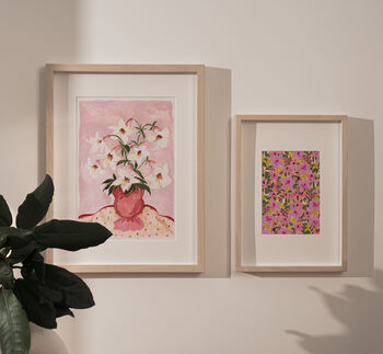 Pink Flower Vase Art Print, 3 of 5