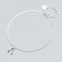 Sterling Silver Wishbone Charm Anklet, thumbnail 1 of 5