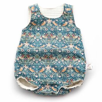 Liberty Fabric Baby Romper Bodysuit, 2 of 2