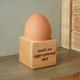 Loft 'Such An Eggceptional Dad' Oak Egg Cup In Gift Box | Breakfast | Homeware | Kitchenware, thumbnail 1 of 2