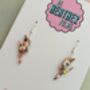 Small Iridescent Glitter Lightning Bolt Earrings / Cosmic Sparkle Jewellery Small Flash Dangles / Small Holographic Earrings Power Gift, thumbnail 4 of 5
