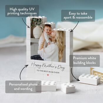 Personalised Photo Block Keepsake, Happy Mother's Day Gift For New Mums And First Mother's Day, 3 of 12