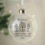 First Christmas In Our New Home Glass Bauble, thumbnail 2 of 5