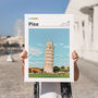 Personalised Minimalist Travel Poster | Pisa, thumbnail 3 of 6