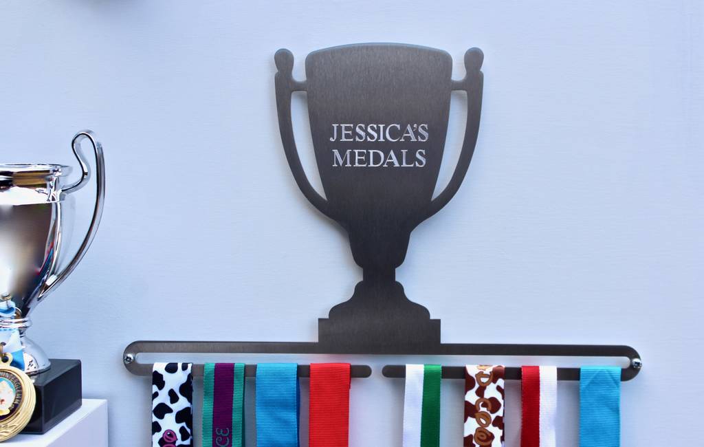 Personalised Trophy Medal Hanger Wall Display, 1 of 5