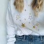 Metallic Star Embroidered Sweater, thumbnail 4 of 6
