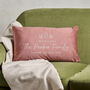 Personalised Family Christmas Velvet Cushion, thumbnail 1 of 3