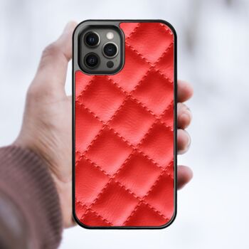 Red Leather Pattern iPhone Case, 3 of 4