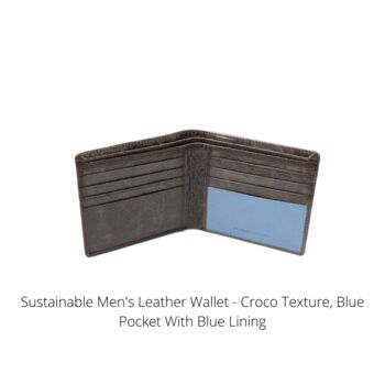 Sustainable Men's Leather Wallet, 11 of 11