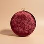 Mahiya Round Maroon Velvet Clutch, thumbnail 6 of 9