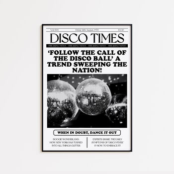 Disco Newspaper Print, 6 of 11