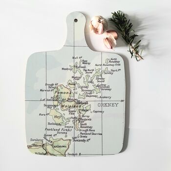 Scottish Orkney Map Platter Board, 2 of 2