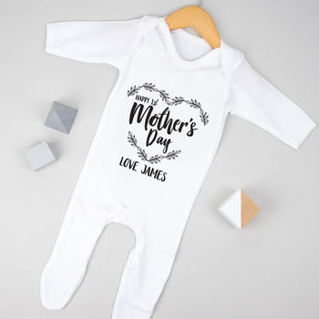 Personalised First Mother's Day Mono Bodysuit, 5 of 10