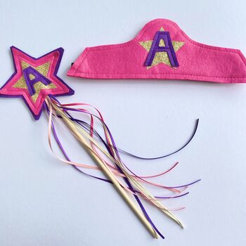 Personalised Superhero Crown And Wand Set, 3 of 12