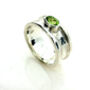 Sterling Silver Gemstone Drum Ring, thumbnail 6 of 7