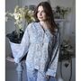 Block Printed Blue Cornflower Cotton Pyjamas, thumbnail 6 of 7