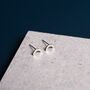 Sterling Silver Rainbow Stud Earrings, thumbnail 4 of 7