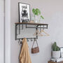 Vintage Coat Hook Rack Wall Mounted With Five Hooks, thumbnail 1 of 9