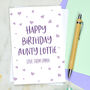Personalised Birthday Card For Aunty, thumbnail 1 of 3