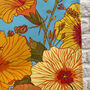 Tropical Hibiscus Flower Cotton Tea Towel, thumbnail 5 of 8