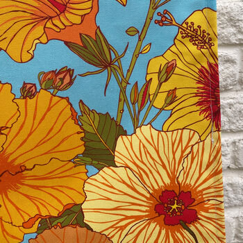 Tropical Hibiscus Flower Cotton Tea Towel, 5 of 8
