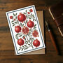 Pomegranate Greetings Card, thumbnail 1 of 2
