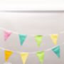 Washable Cotton Rainbow Coloured Bunting 14 Flags, thumbnail 3 of 5