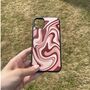 Personalised Red And Brown Swirls Phone Case, thumbnail 4 of 5